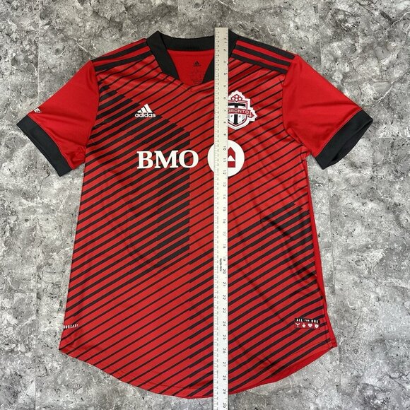 Toronto FC Home Jersey Adidas Womens Scarlet Red Large L Soccer Top 2021 22 - Picture 5 of 5
